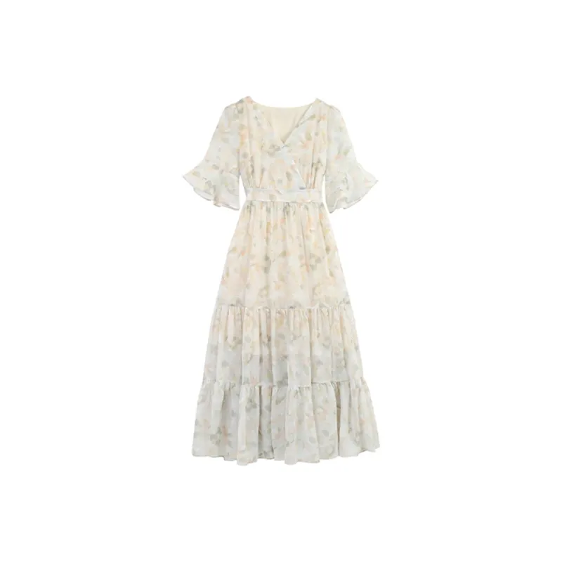 SYEEE WITH U Short Sleeved Dresses Women's Multicolor-0