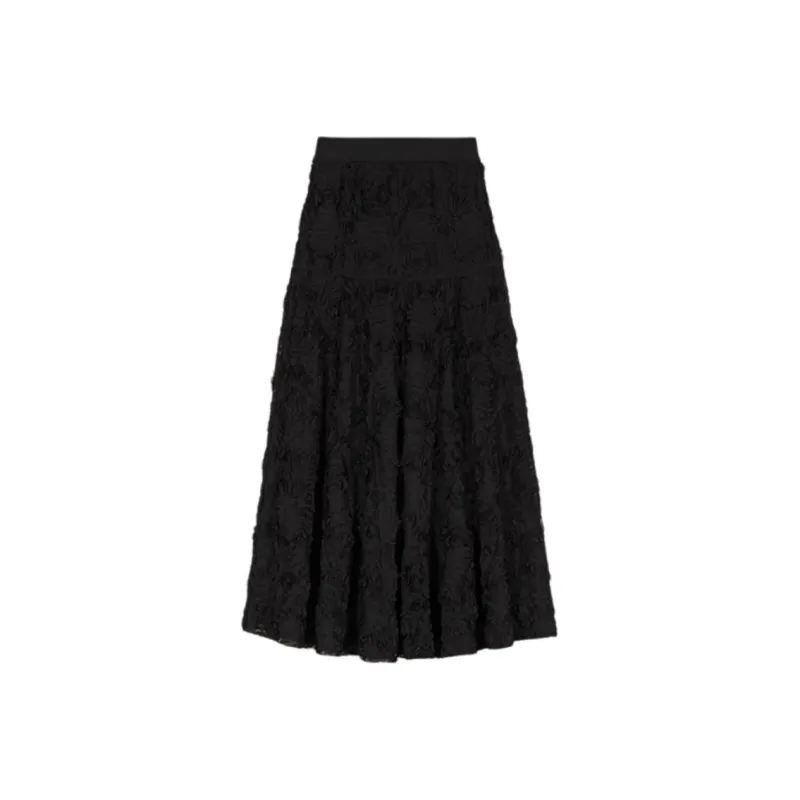 Maje Embroidered Maxi Skirt-0