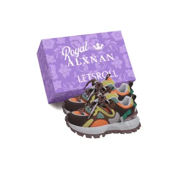 Alxnan Slip Resistant Low Top Chunky Sneakers Women's Box
