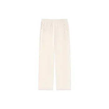 QIAODAN Sports Life Collection Knitted Sports Pants Women's Cream White