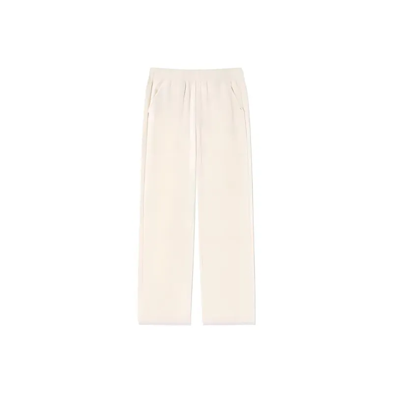 QIAODAN Sports Life Collection Knitted Sports Pants Women's Cream White-0