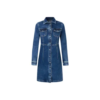 Pepe Jeans Long-Sleeved Dresses Women's Blue