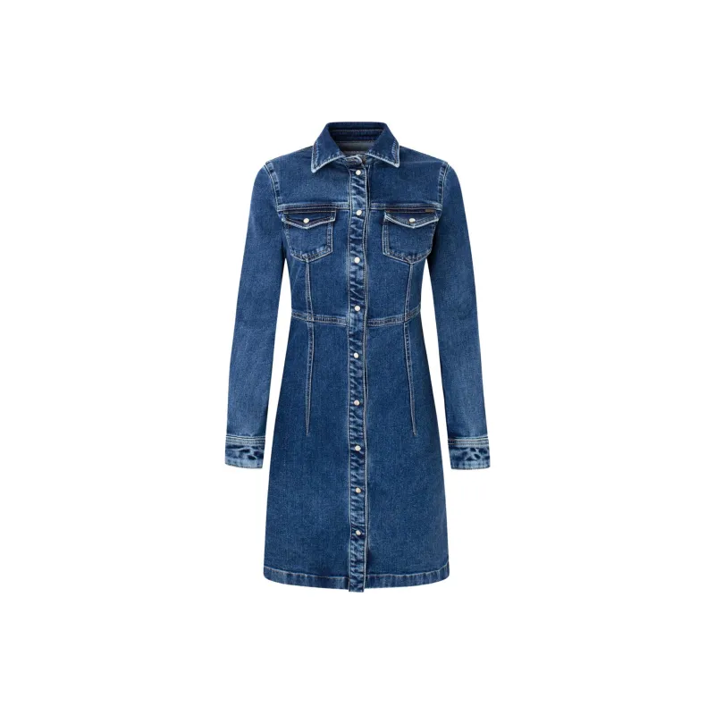 Pepe Jeans Long-Sleeved Dresses Women's Blue-0