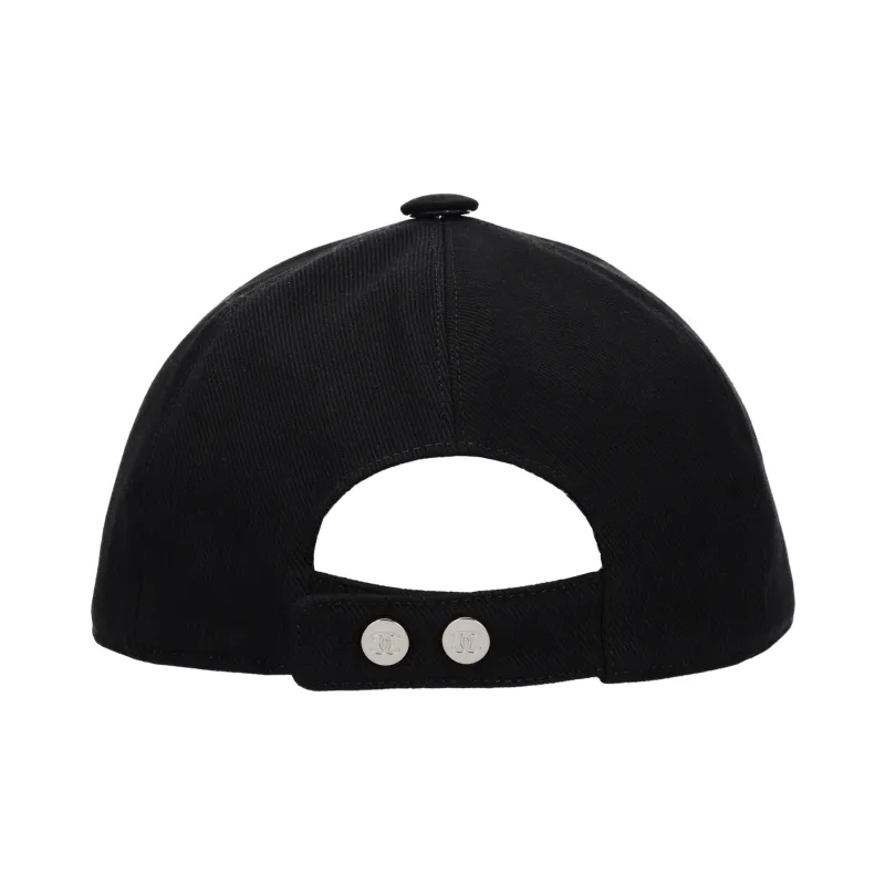 CHANEL Cotton Baseball Caps Women's Black-3