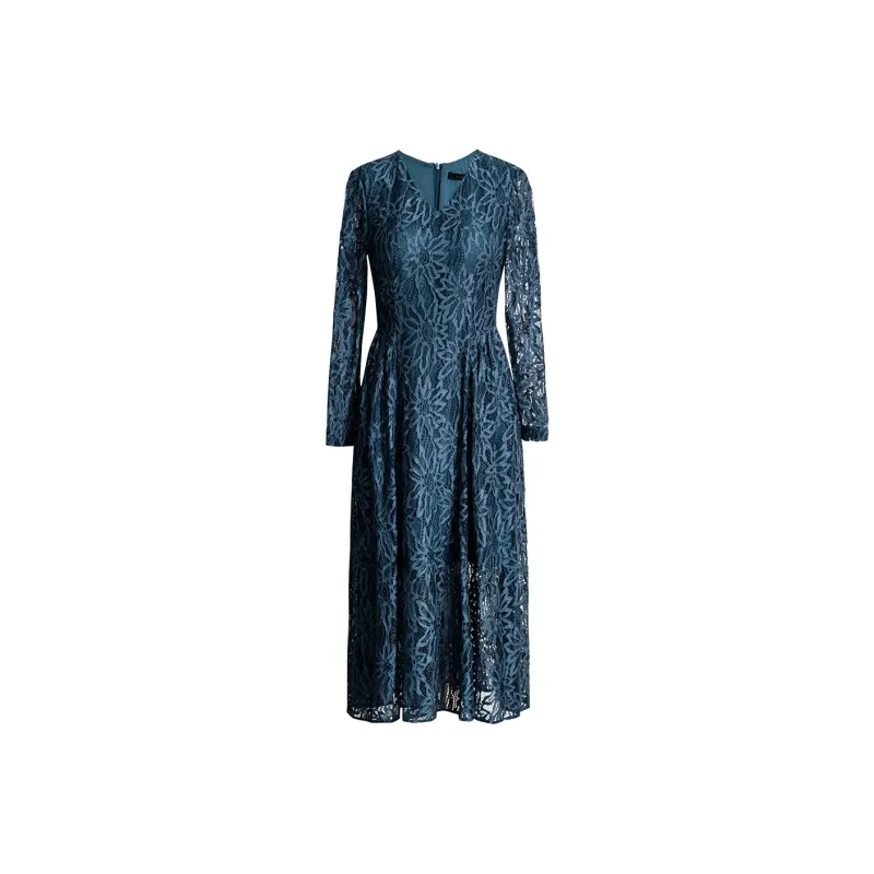 ROEYSHOUSE Long-Sleeved Dresses Women's Gray Green-0