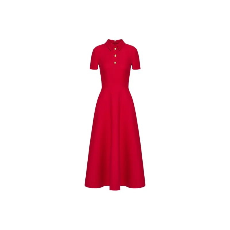 Valentino Short-Sleeved Dresses Women's Red-0