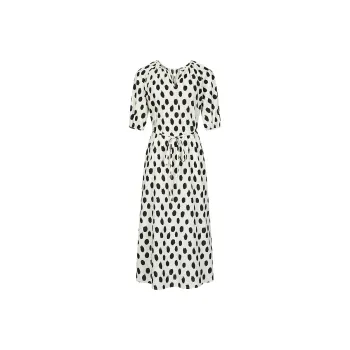 JZ. ANNAKRO Short Sleeved Dresses Women's Floral Raw White