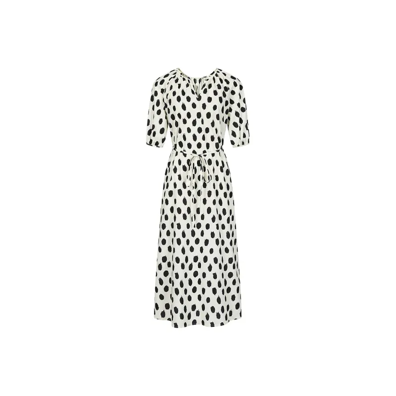 JZ. ANNAKRO Short Sleeved Dresses Women's Floral Raw White-0