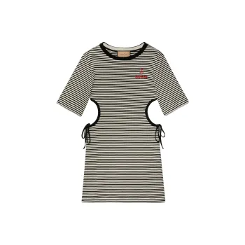 GUCCI Stripe print T shirt Dress