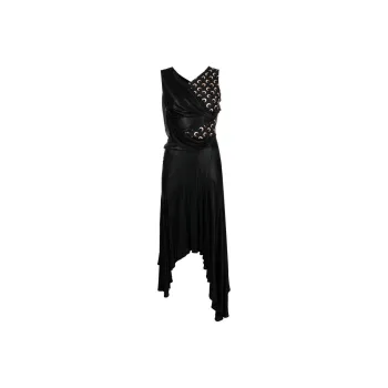 Marine Serre Crescent Moon print Asymmetric Dress
