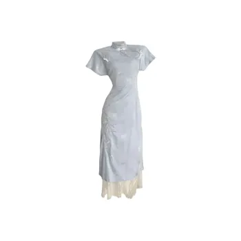 7 SEVFUN Short Sleeved Dress Women's Blue