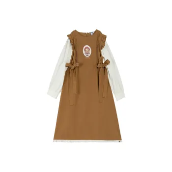 B.Duck Long Sleeved Dresses Women's Coffee