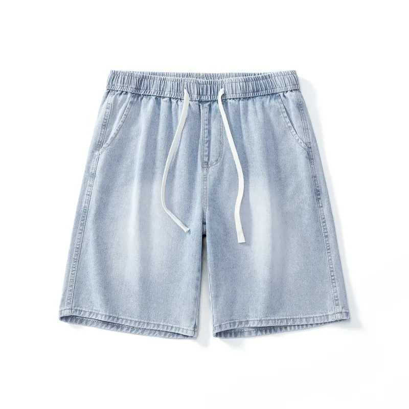PAINT STAIN Denim Shorts Unisex-14