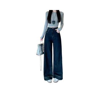 Flowers In Water Jeans Women's Dark Blue