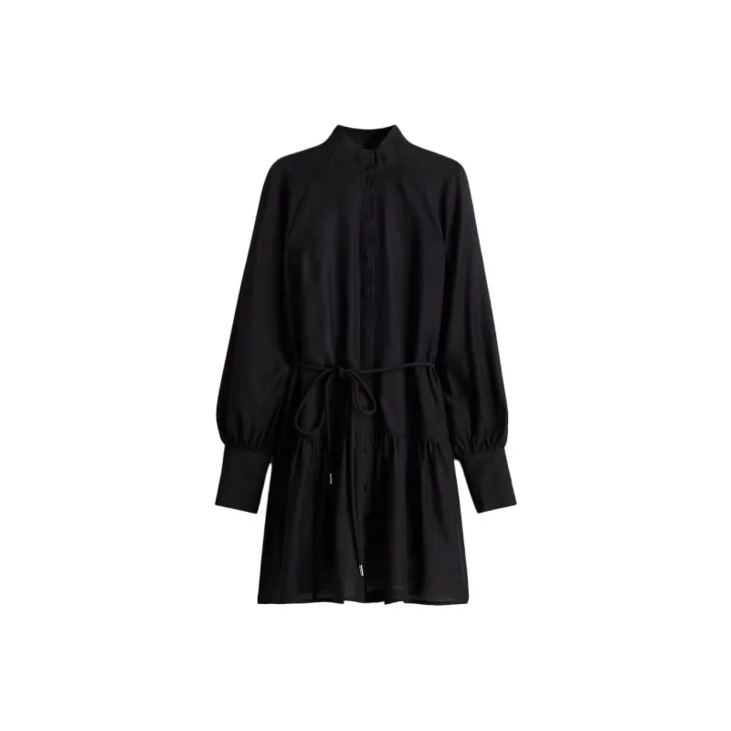 H&M Long Sleeved Dress Women's Black-0