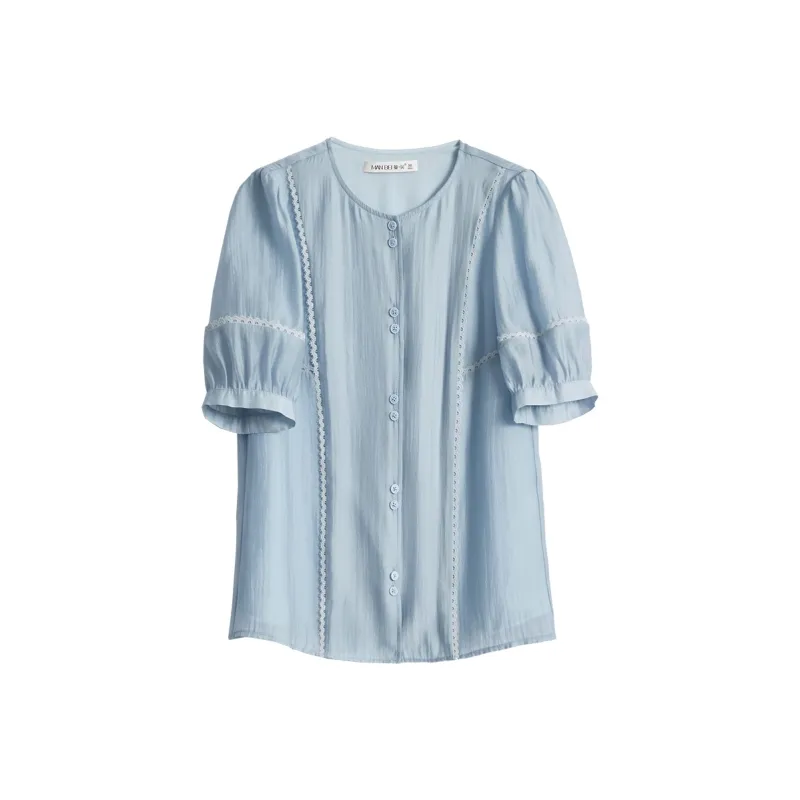 Mambe Shirts Women's Sky Blue-0