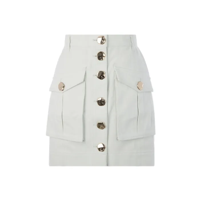 ACLER Denim Short Skirts Women's Light Green-0