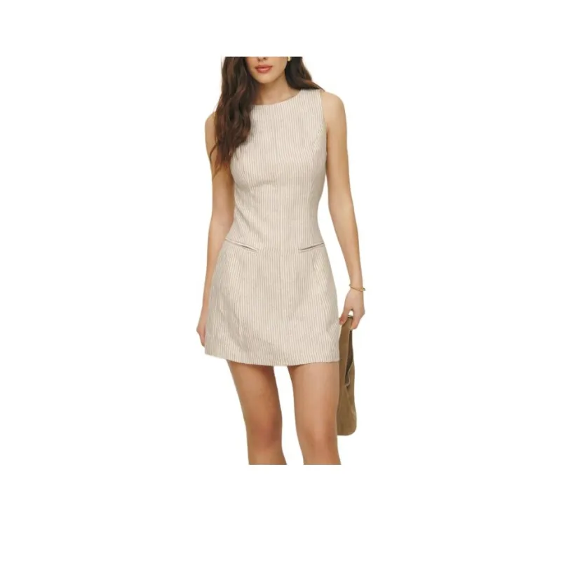 Reformation Citron Linen Dress-0