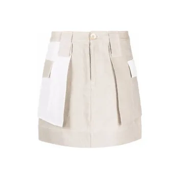GANNI Casual Short Skirts Women's Beige