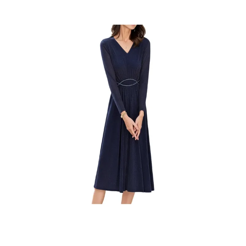 Mapping Long Sleeved Dresses Women's Blue-0