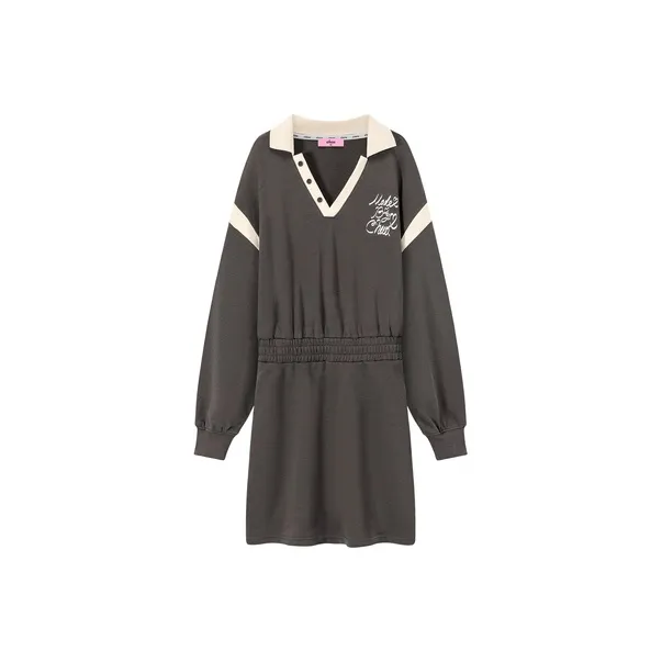 CHUU Long Sleeved Dresses Women's Dark Gray-0