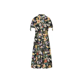 ZARA Short Sleeved Dress Women's Multicolor
