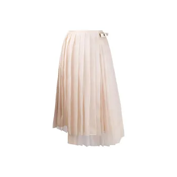 FENDI Asymmetric Hem Pleated Skirt