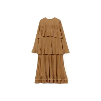 Beams Long-Sleeved Dresses Women's Brown