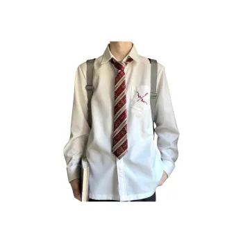 Zomuros Shirts Unisex White With Tie