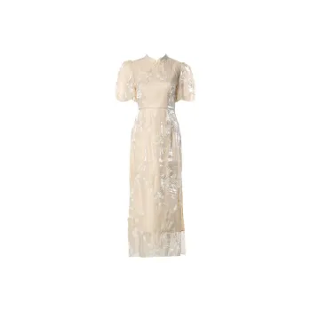 DPLAY Short Sleeved Dress Women's Gilded Jade White
