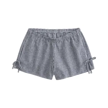 Hollister Casual Shorts Women's White Plaid