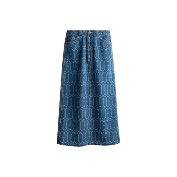 H&M Denim Long Skirts Women's Blue