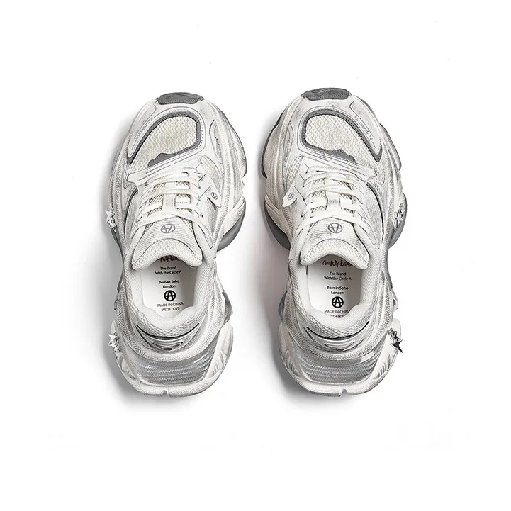 Acupuncture Cushioning, Abrasion Resistant, Breathable, Lightweight, Height Increasing Low Top Chunky Sneakers Women's-7