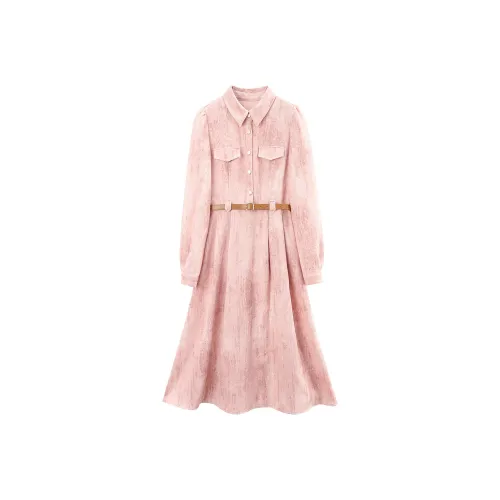 A Paradise For Awakening Long Sleeved Dress Women's Pink