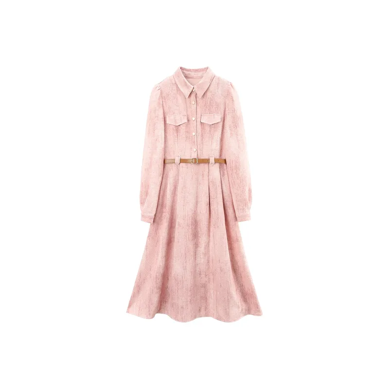 A Paradise For Awakening Long Sleeved Dress Women's Pink-0