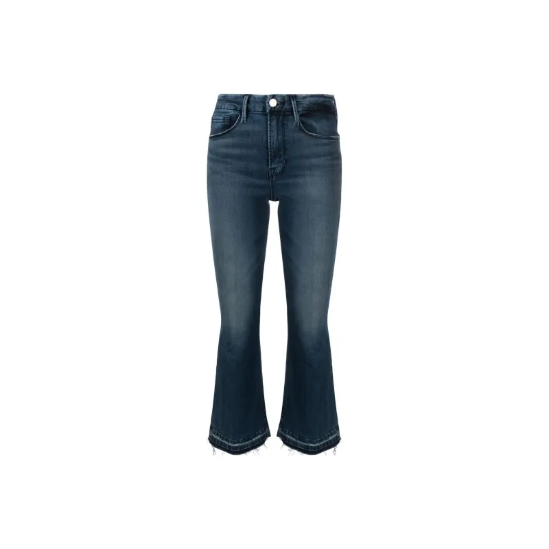 FRAME Quincy High Waisted Flared Jeans-0