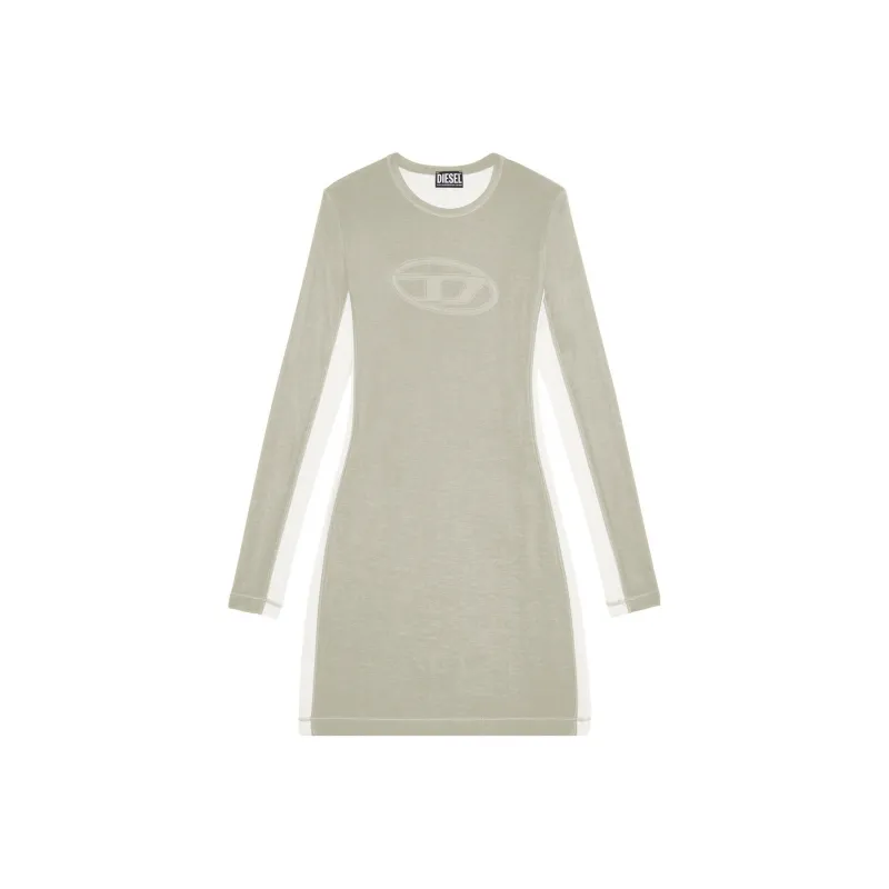DIESEL Long Sleeved Dress Women's Light Gray-0