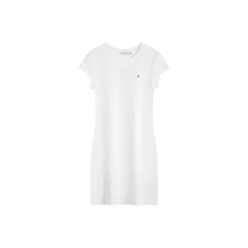 CALVIN KLEIN Short Sleeved Dresses Women's Moon White