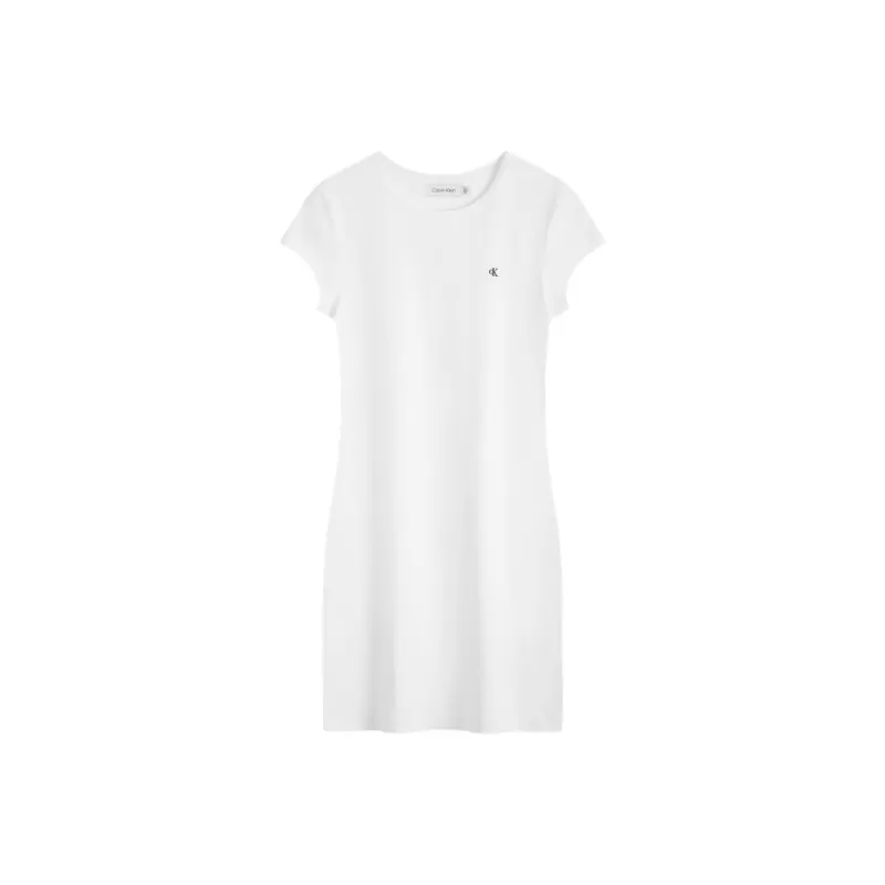 CALVIN KLEIN Short-Sleeved Dresses Women's Moon White-0