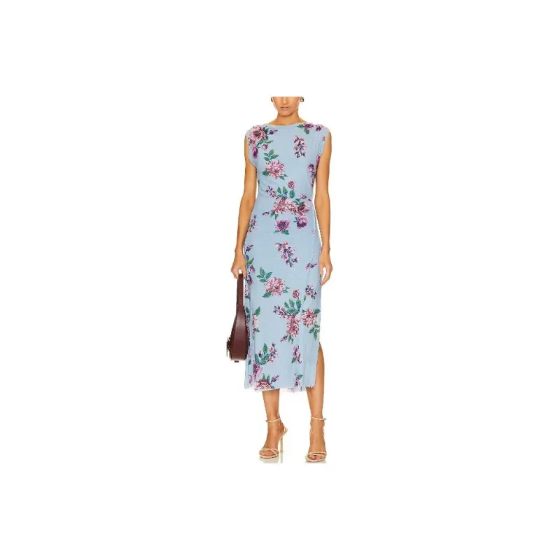 FREE PEOPLE Sleeveless Dress Women's Blue-0