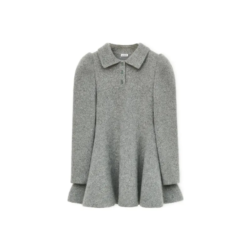 LOEWE Long Sleeved Dresses Women's Gray-0