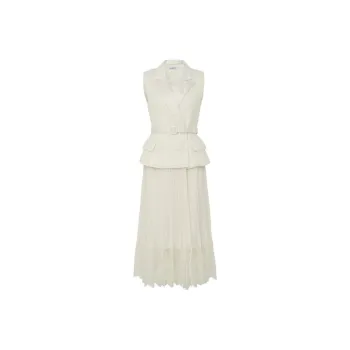 Self-portrait Sleeveless Dresses Women's White