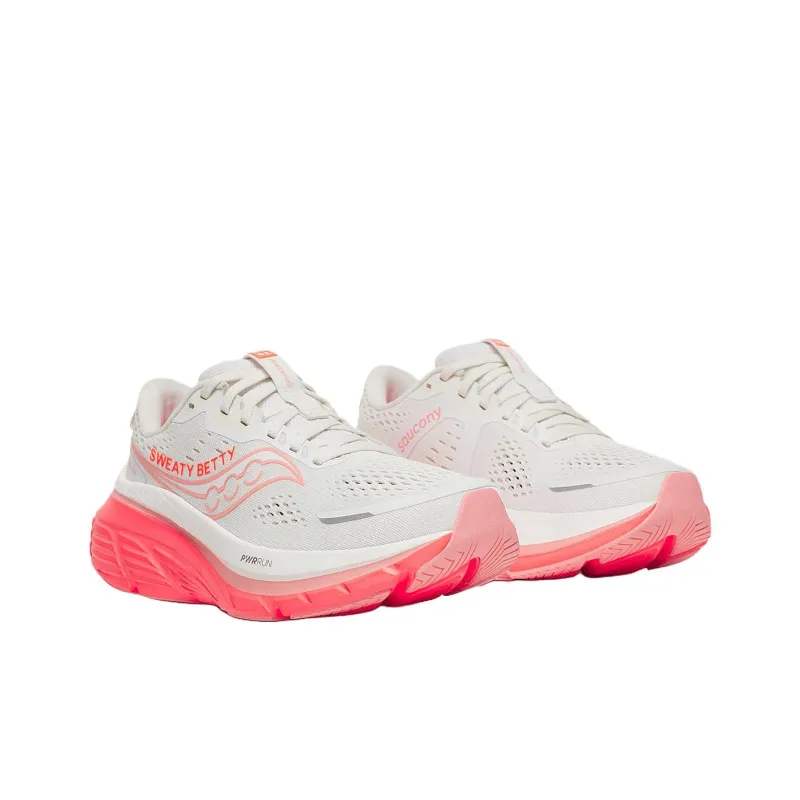 Sweaty Betty x Saucony Guide 18 Cushioning And Breathable Low Top Running Shoes Women's White-2
