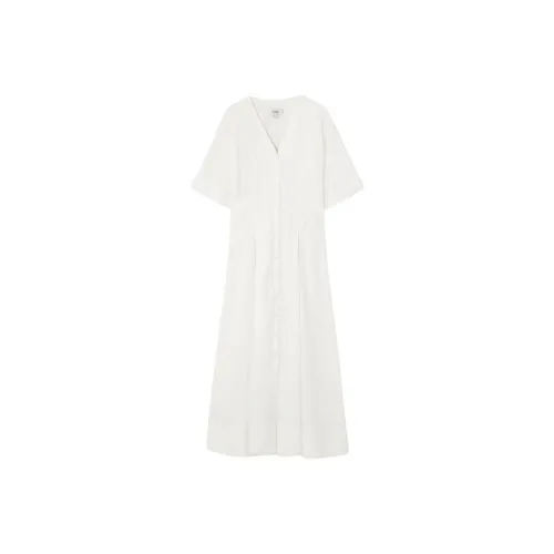 COS Short Sleeved Dresses Women's White