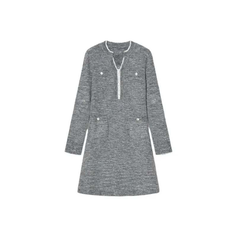 Goodland Long Sleeved Dresses Women's Gray-0