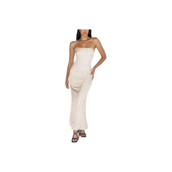 PRINCESS POLLY SALVIN STRAPLESS MAXI DRESS Sleeveless Dress Women's CHAMPAGNE/Champagne