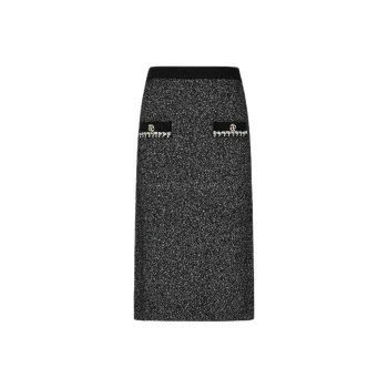 KARL LAGERFELD SS25 Knit Long Skirts Women's Black