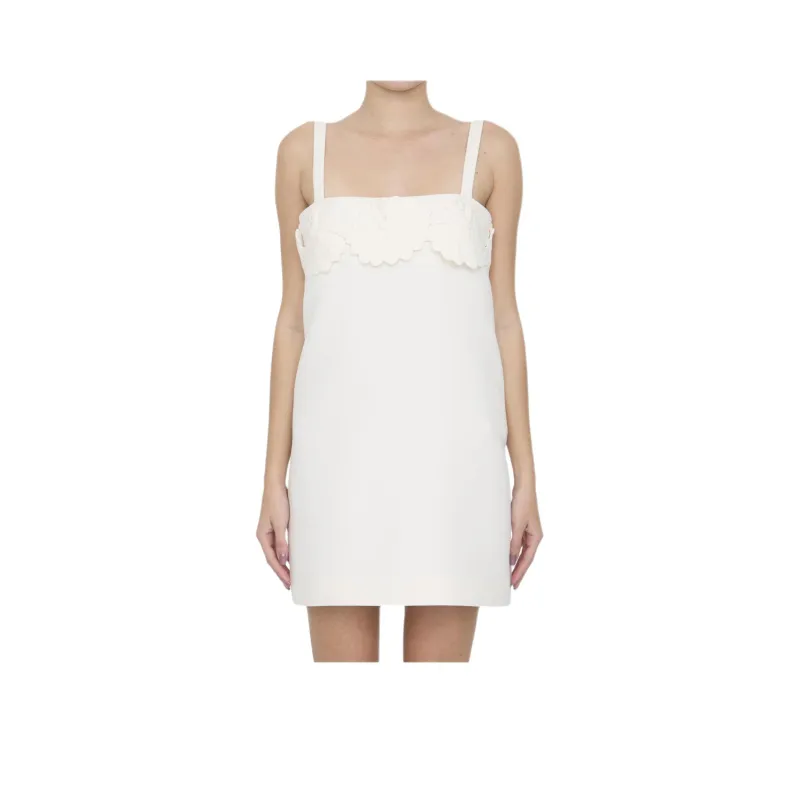Valentino Crepe Couture Sleeveless Mini Dress-0