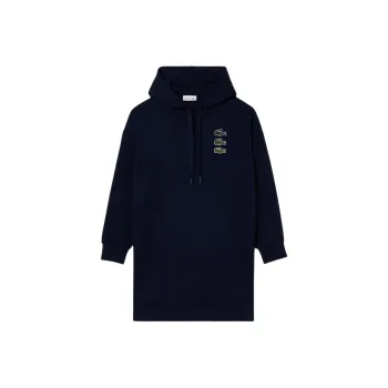 LACOSTE Long Sleeved Dress Women's Marine Blue