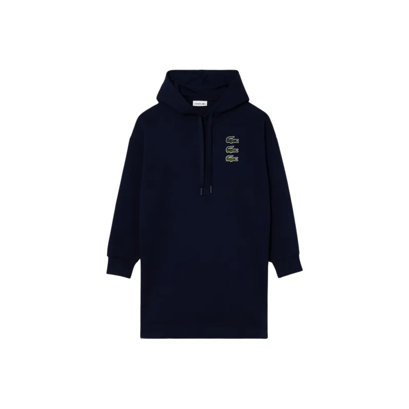 LACOSTE Long Sleeved Dress Women's Marine Blue-0